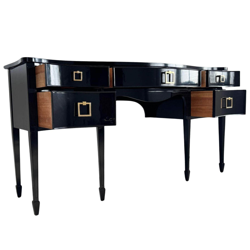 Sideboard 5 Drawer Curved Sideboard in Black - Ready To Ship The Resplendent Crow