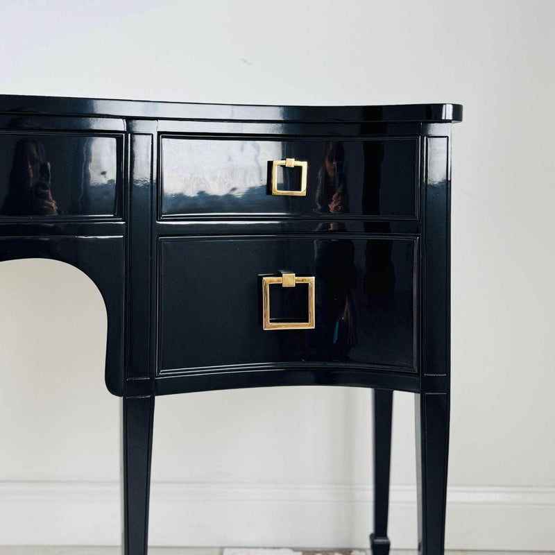 Sideboard 5 Drawer Curved Sideboard in Black - Ready To Ship The Resplendent Crow