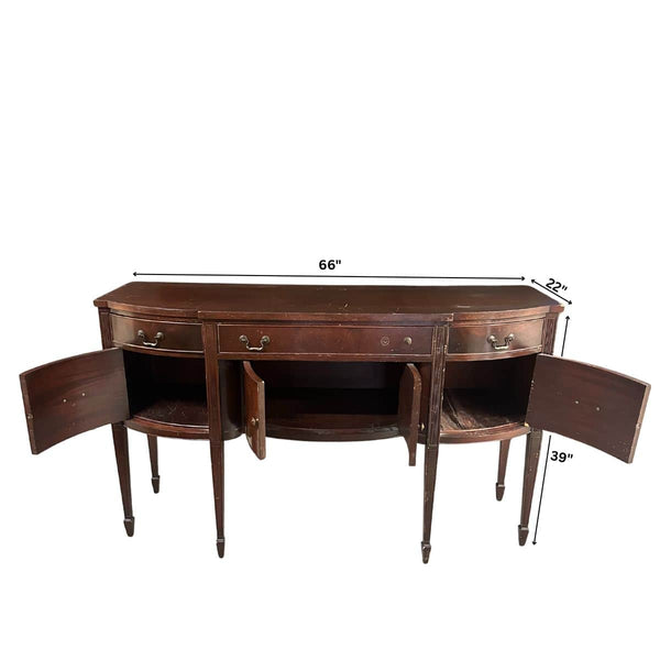 Sideboard Curved Sideboard - Custom Lacquered The Resplendent Crow