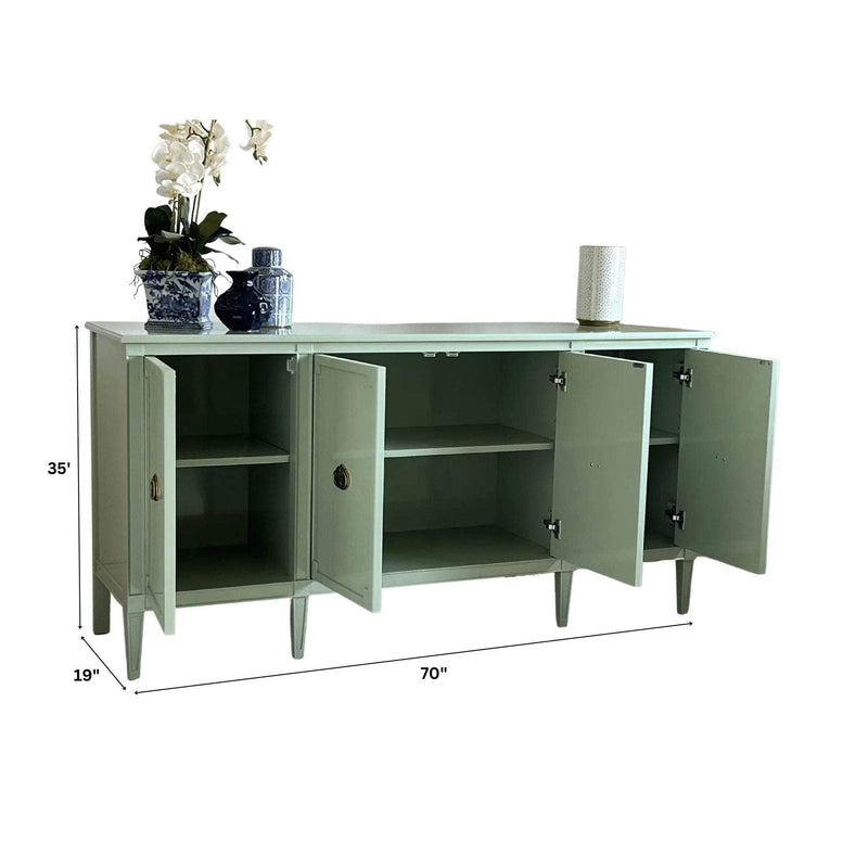 Sideboard Emily Traditional Credenza - Lacquered The Resplendent Crow