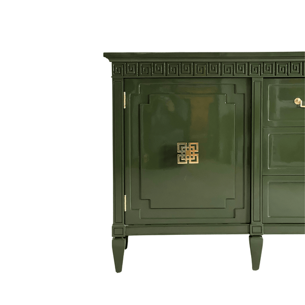 Sideboard Greek Key Credenza - Custom Lacquered The Resplendent Home