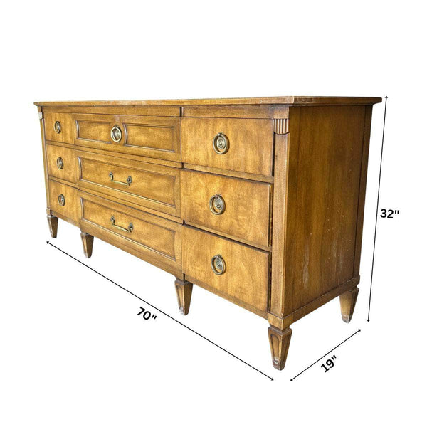 Sideboard Henredon 9 Drawer Dresser - Custom Lacquered The Resplendent Crow
