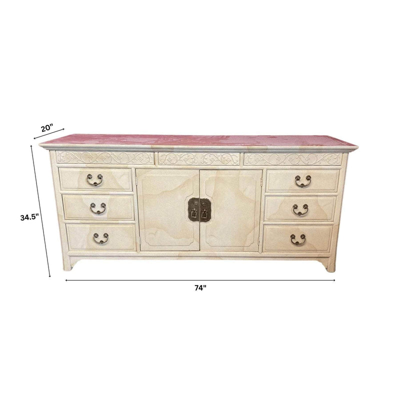 Sideboard Henredon Chinoiserie Credenza - Lacquered The Resplendent Crow