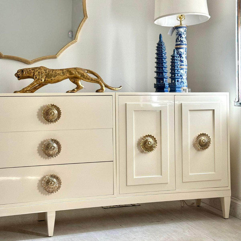 Sideboard Modular 4 Piece Credenza - Custom Lacquered The Resplendent Crow