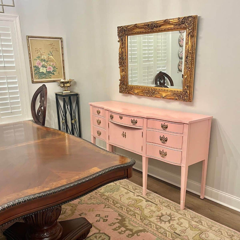 Sideboard Thomasville Curved Sideboard - Custom Lacquered The Resplendent Crow