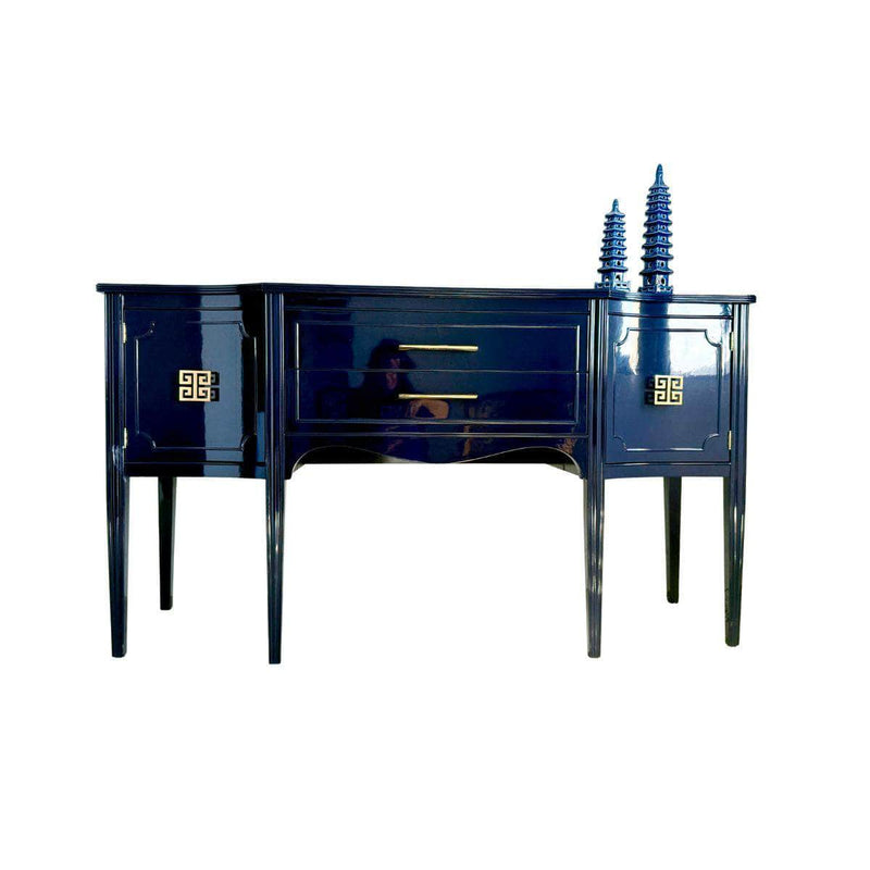 Sideboard Traditional Sideboard in Dark Navy - Ready To Ship The Resplendent Crow