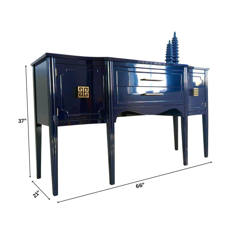 Sideboard Traditional Sideboard in Dark Navy - Ready To Ship The Resplendent Crow