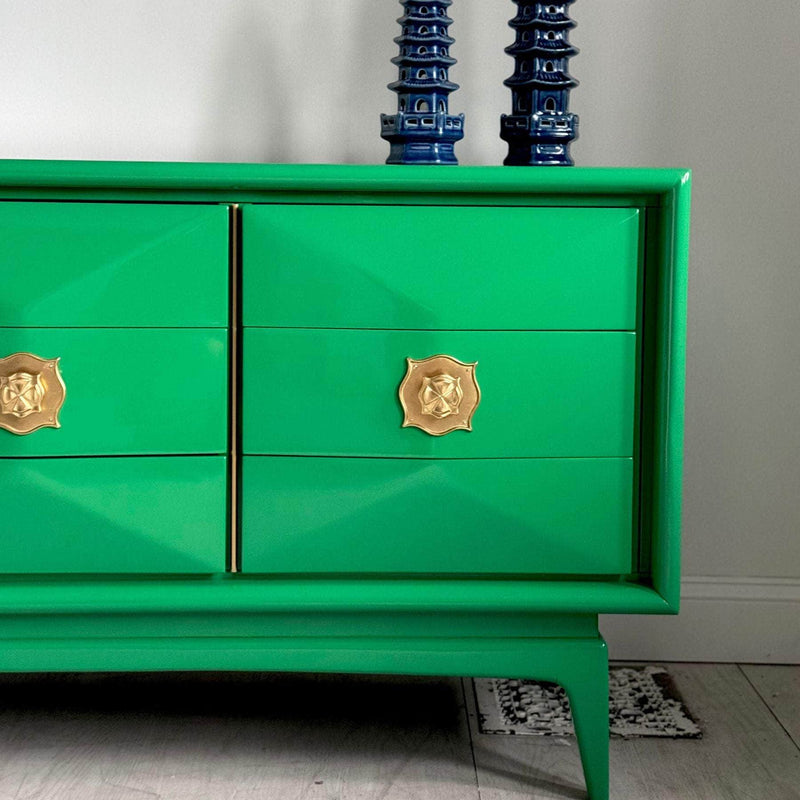 Sideboard United Furniture Diamond Front Credenza in Bold Green The Resplendent Crow