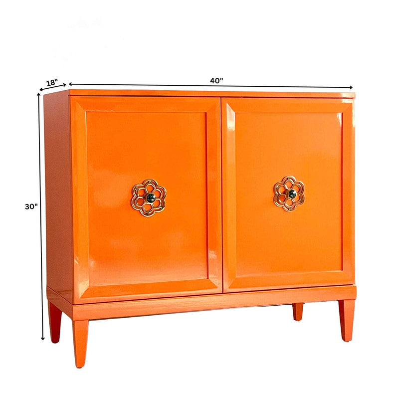 Sideboard Zane 40" Modern Credenza - Lacquered The Resplendent Crow