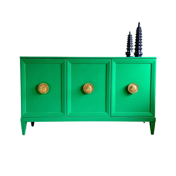 Sideboard Zane 60” Credenza in Bold Green The Resplendent Crow