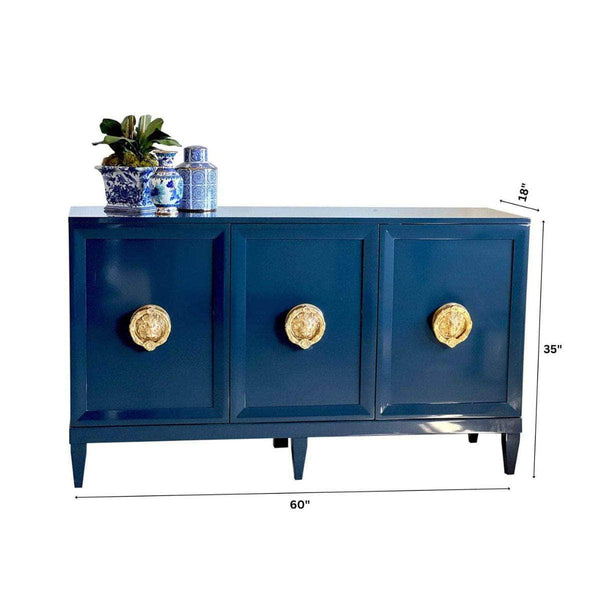 Sideboard Zane 60" Modern Credenza - Lacquered The Resplendent Crow