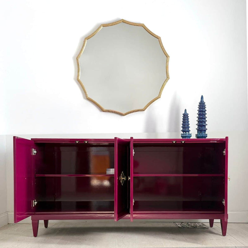 Zane 70” Credenza in Ruby | The Resplendent Crow