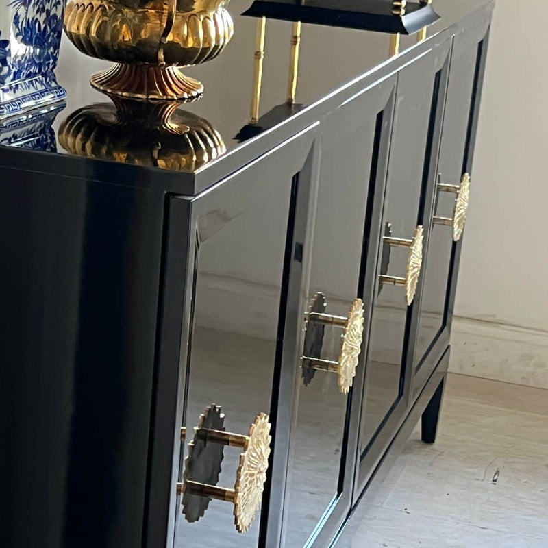 Sideboard Zane 80” Credenza in Black - Ready To Ship The Resplendent Crow