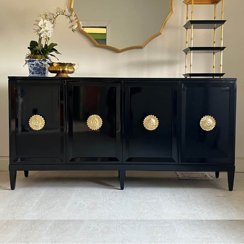 Sideboard Zane 80” Credenza in Black - Ready To Ship The Resplendent Crow