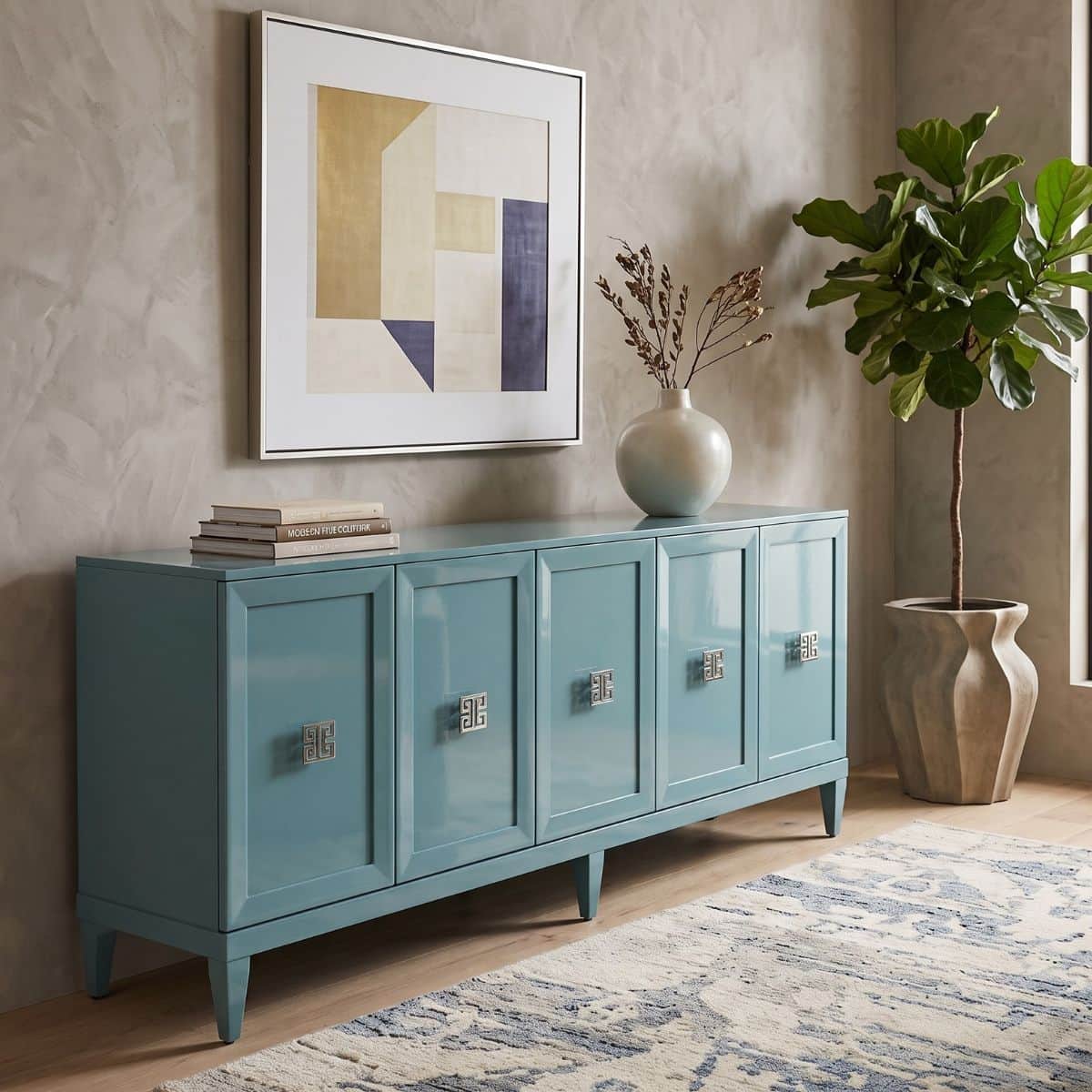 Zane Credenza In Oval Room Blue | The Resplendent Crow