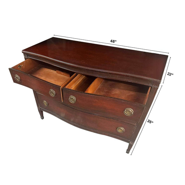 Small Curved Dresser - Custom Lacquered The Resplendent Crow
