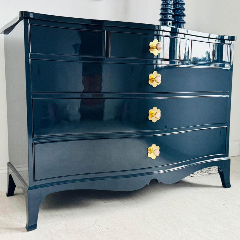 Small Serpentine Dresser in Dark Navy The Resplendent Crow