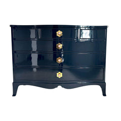 Small Serpentine Dresser in Dark Navy