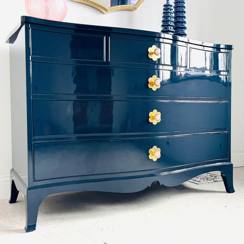 Small Serpentine Dresser in Dark Navy The Resplendent Crow