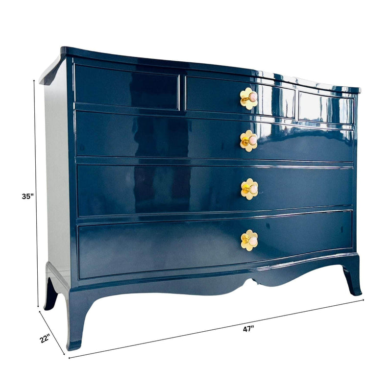 Small Serpentine Dresser in Dark Navy The Resplendent Crow