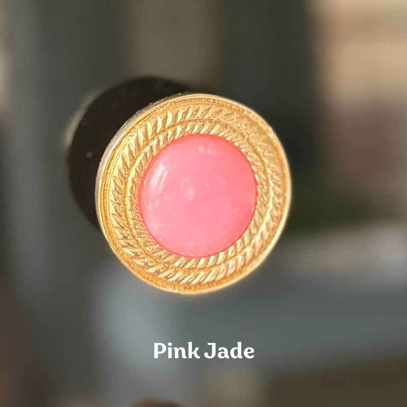 Solid Brass and Gemstone Knob The Resplendent Crow