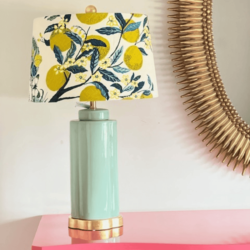 Teal Citrus Lamp Shade The Resplendent Crow