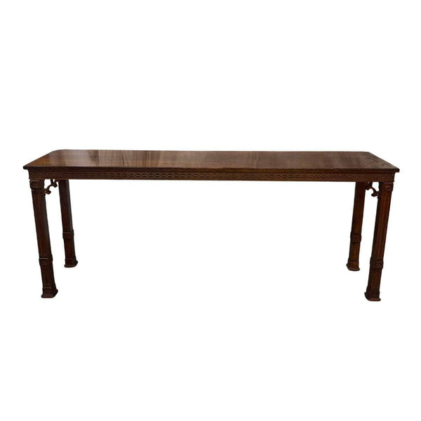 Traditional Console Table - Custom Lacquered The Resplendent Crow