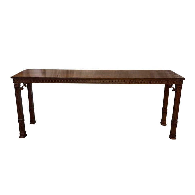 Traditional Console Table - Custom Lacquered The Resplendent Crow