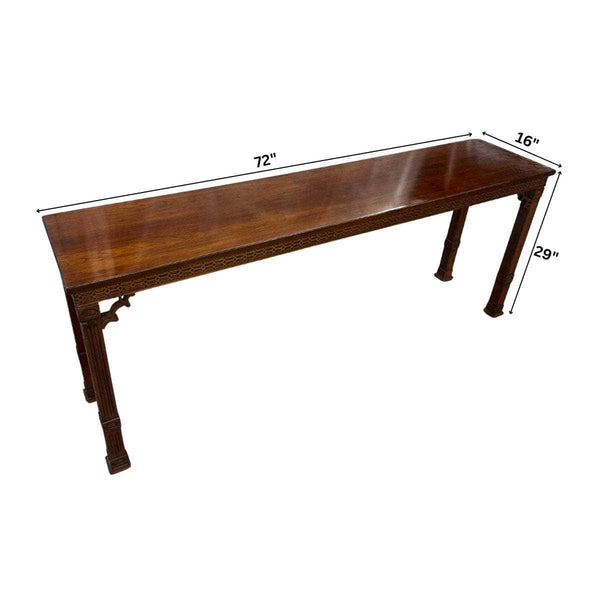 Traditional Console Table - Custom Lacquered The Resplendent Crow