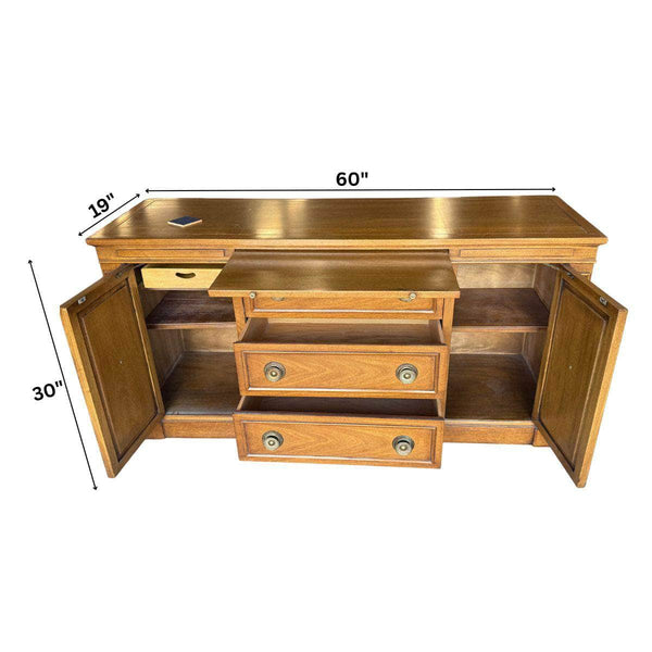 Traditional Drexel Credenza - Custom Lacquered The Resplendent Crow