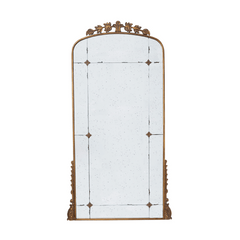 Traditional Full Length Leaning Mirror with Gold Frame