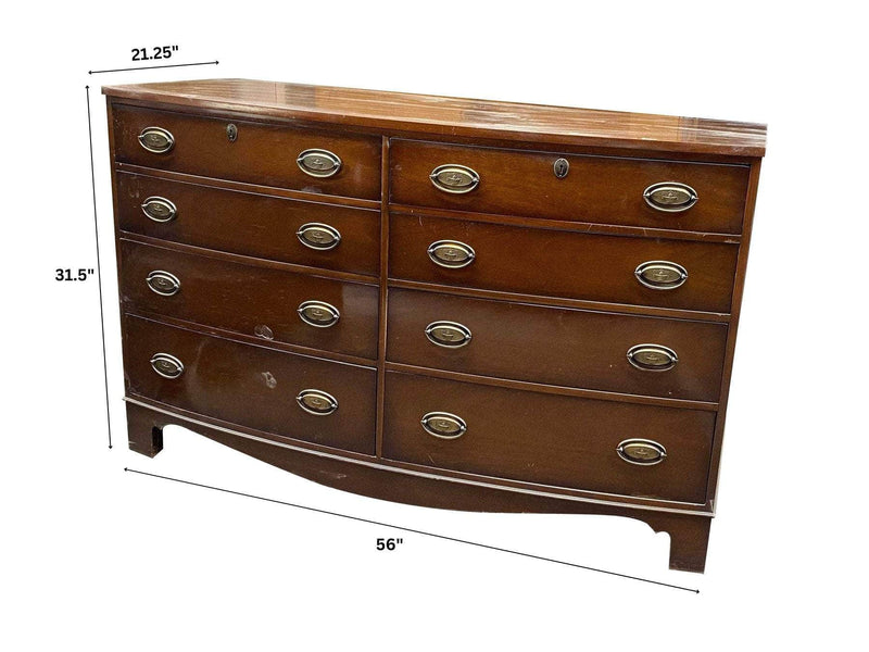 Vintage Bowfront Dresser - Lacquered The Resplendent Crow