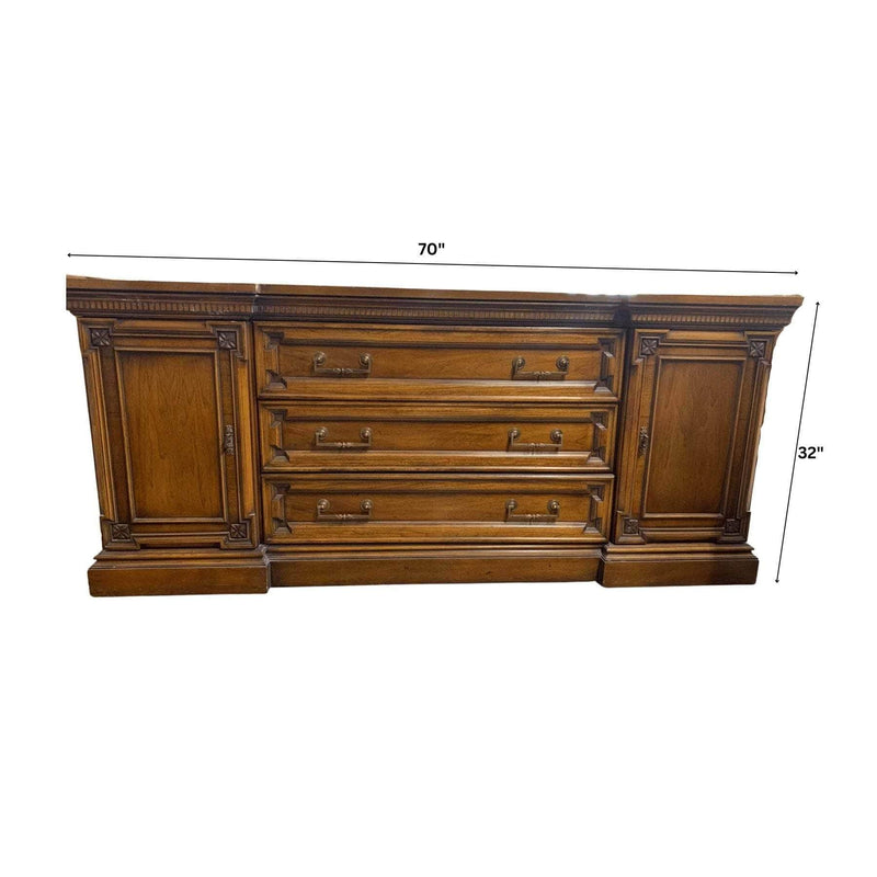 Vintage Breakfront Buffet - Lacquered The Resplendent Crow