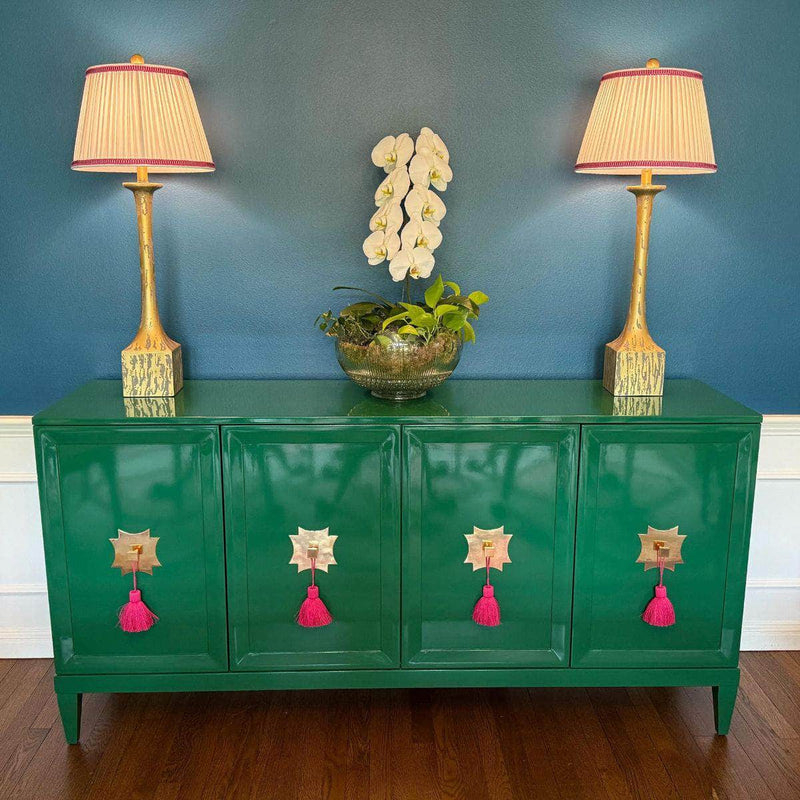 Zane 70” Modern Credenza - Lacquered The Resplendent Crow