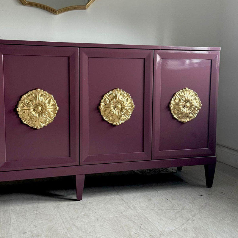 Zane 70” Modern Credenza - Lacquered The Resplendent Crow