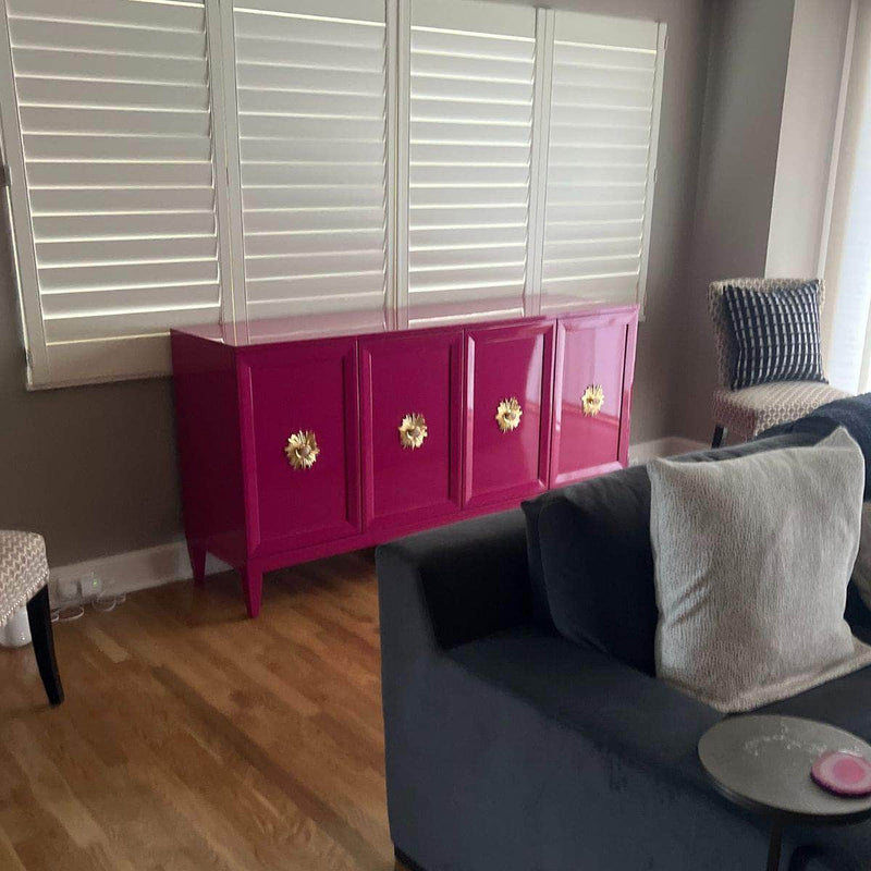 Zane 70” Modern Credenza - Lacquered The Resplendent Crow
