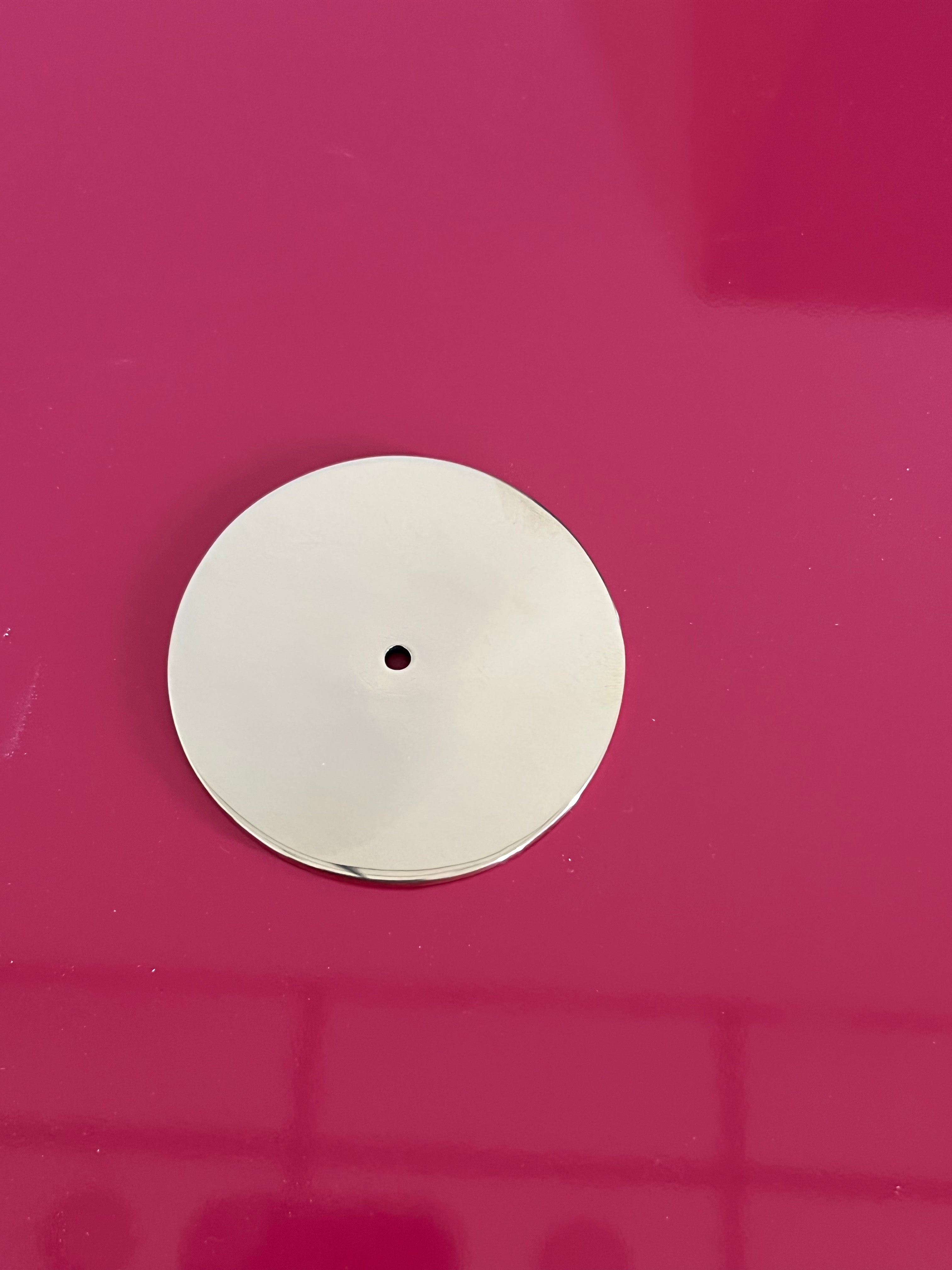 Brass Backplate Round - The Resplendent Crow