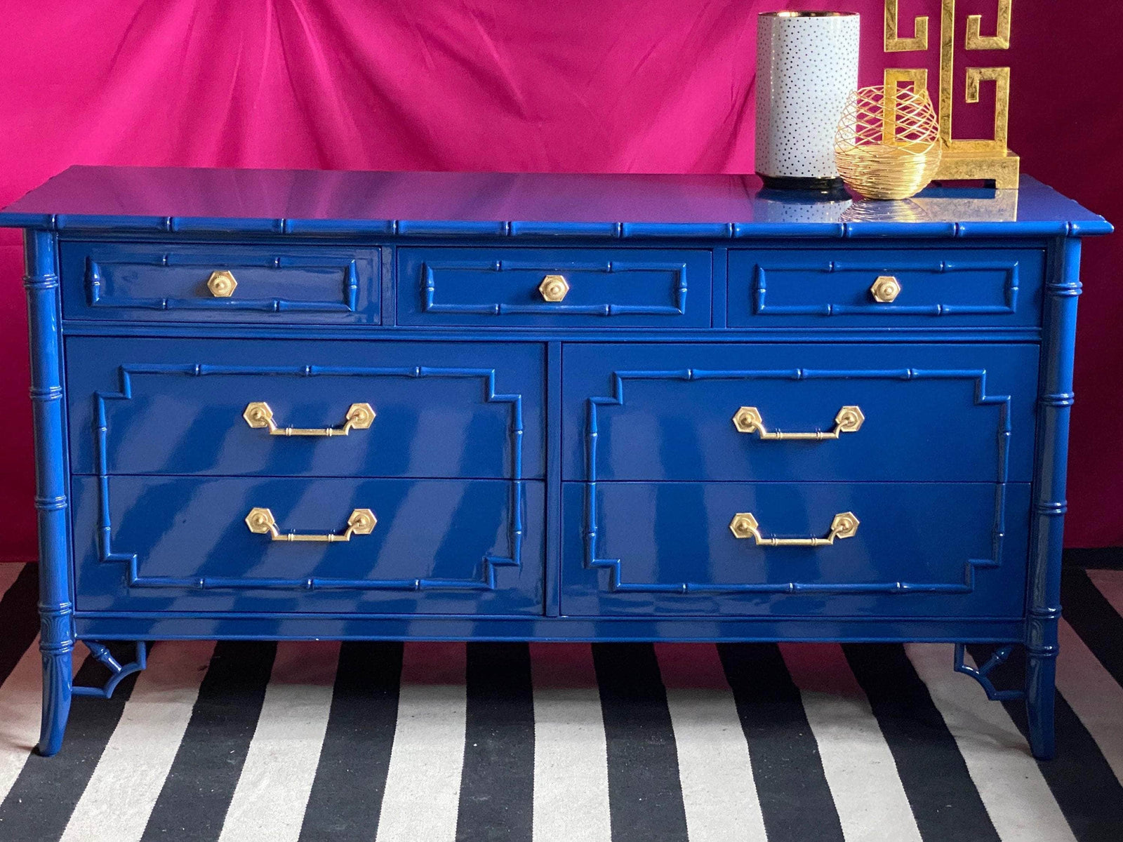 Thomasville Faux Bamboo Dresser - The Resplendent Crow Thomasville Faux Bamboo Dresser - The Resplendent Crow