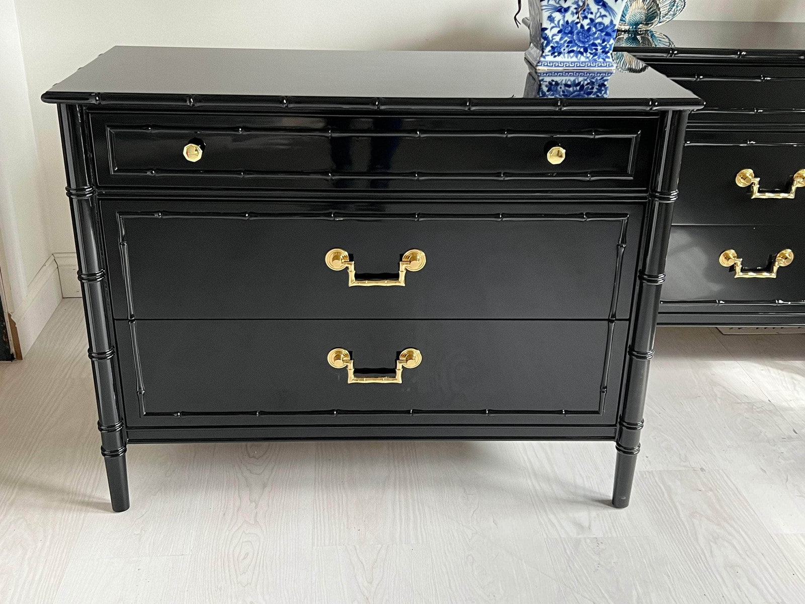 Savannah Faux Bamboo Oversized Nightstand