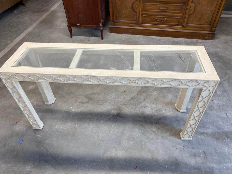 Fretwork Console Table Custom Lacquer The Resplendent Home