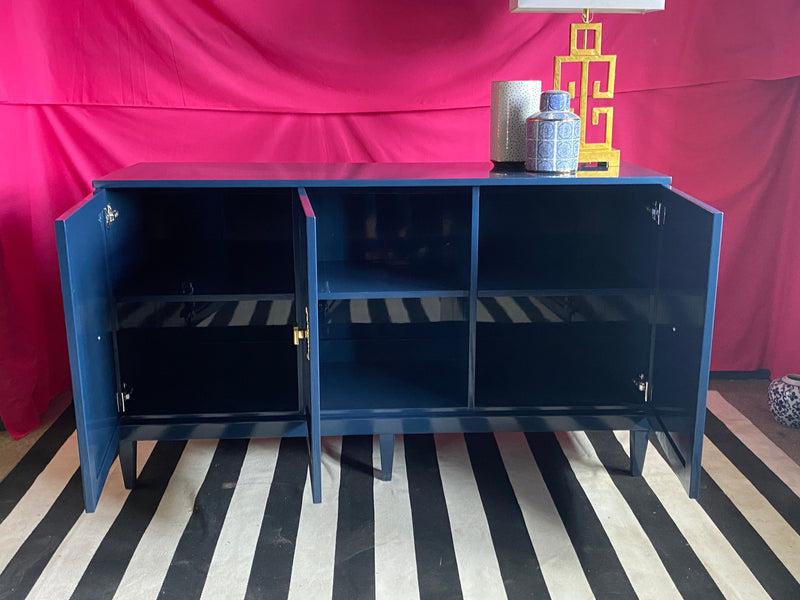 Modern Credenza in Navy Blue - Quick ship The Resplendent Home