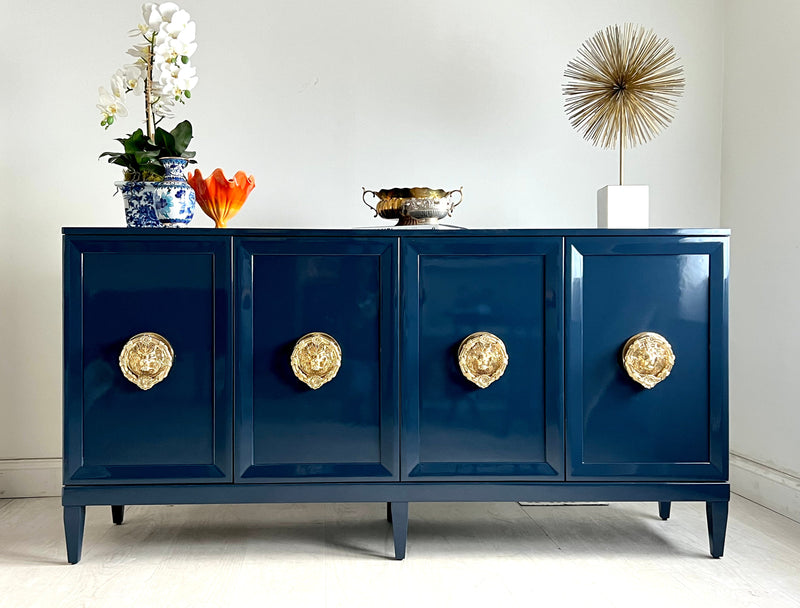 Newly Made Zane 70” Modern Credenza in Naval The Resplendent Home