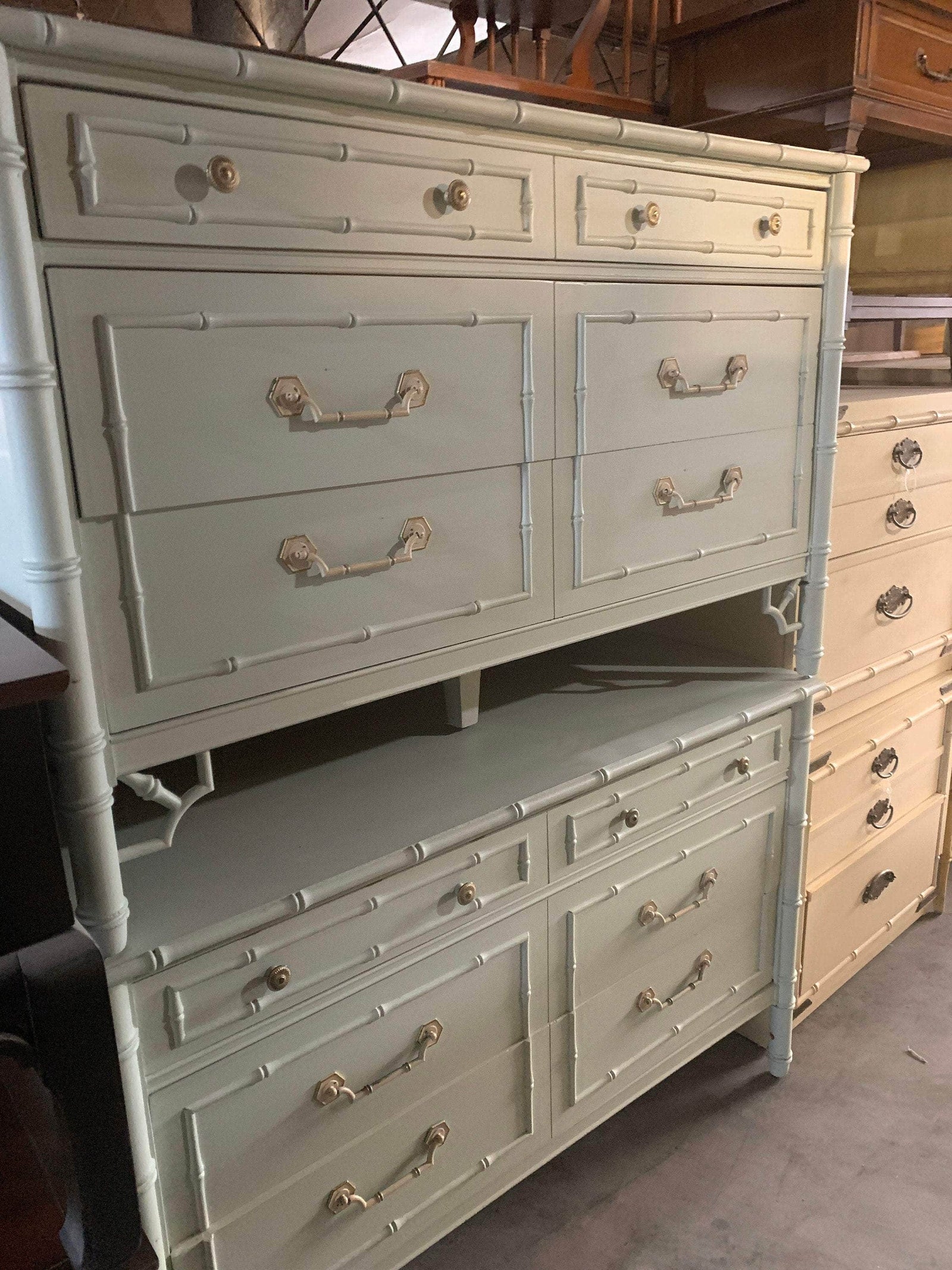 thomasville furniture dresser Vintage Thomasville Allegro Faux Bamboo Dresser