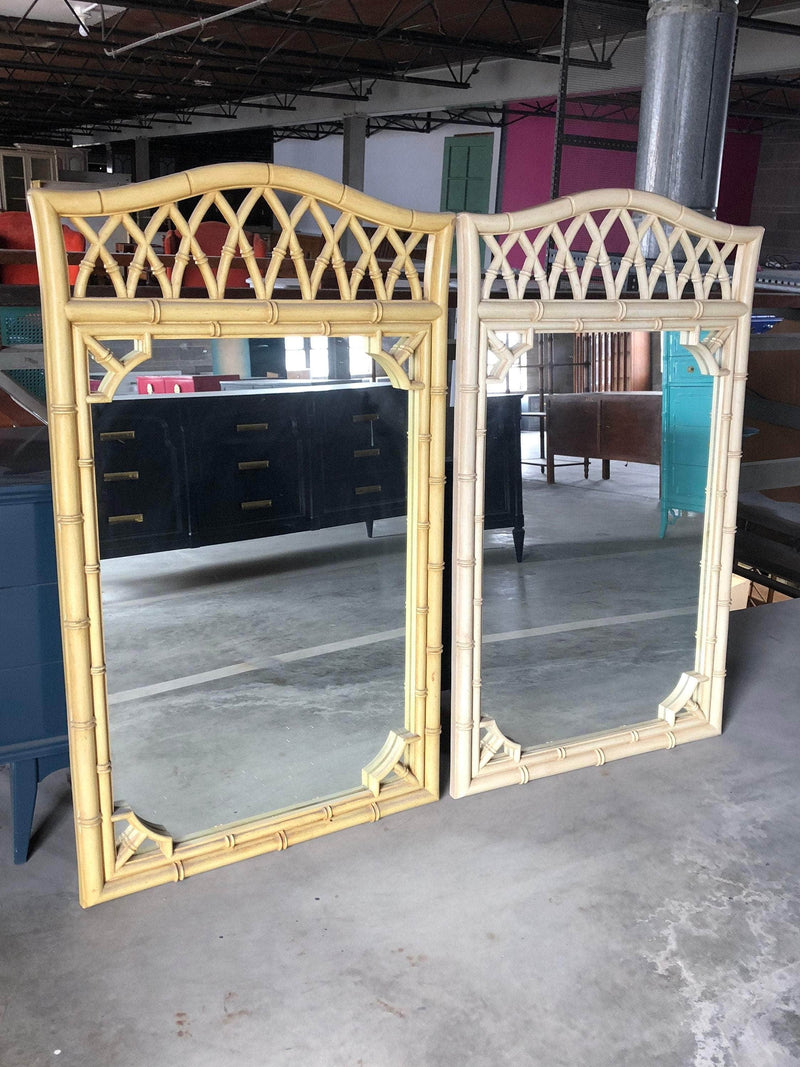 Thomasville Faux Bamboo Mirrors - Custom Lacquered The Resplendent Home