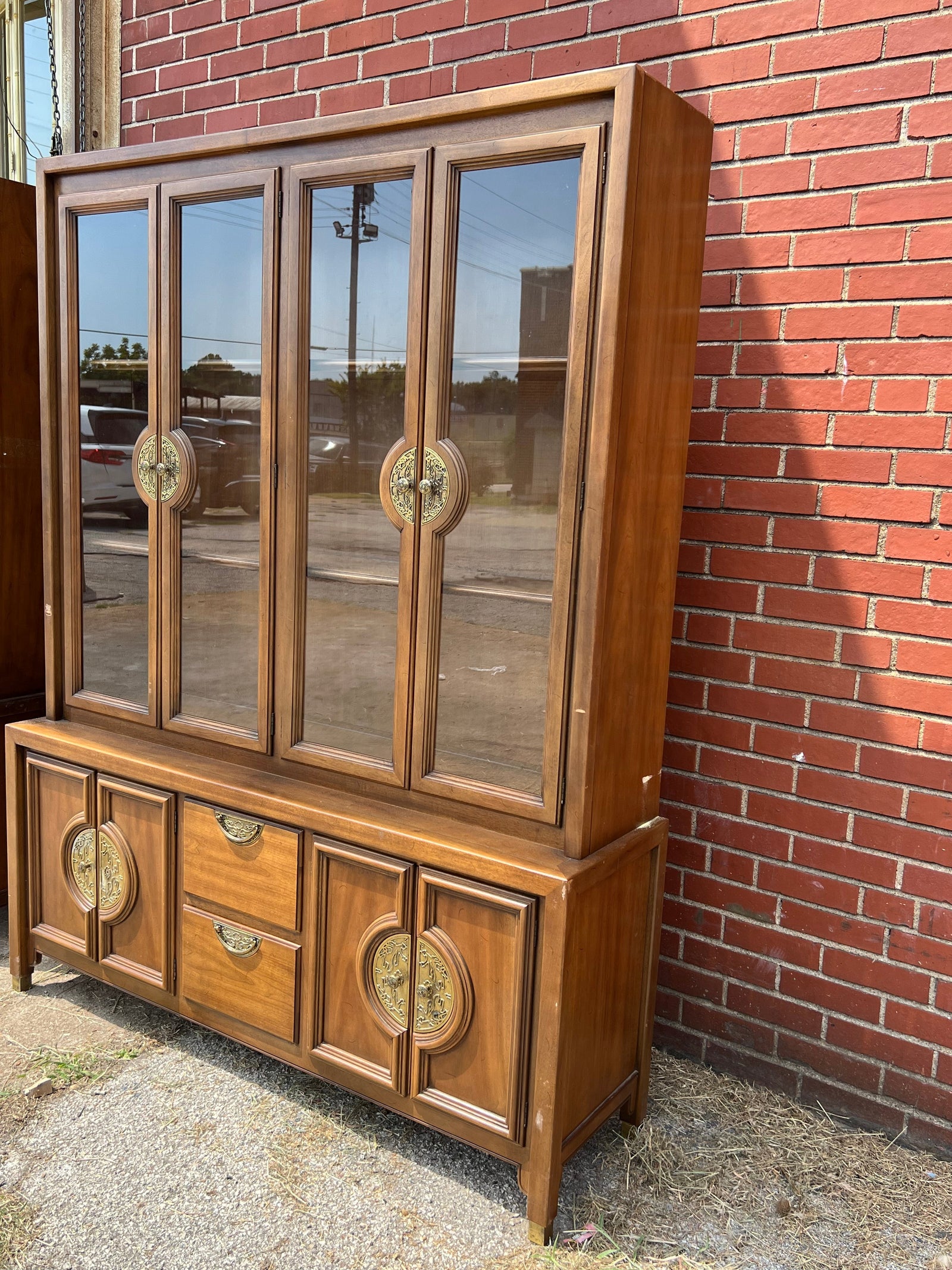 Vintage Chinoiserie China Cabinet The Resplendent Crow