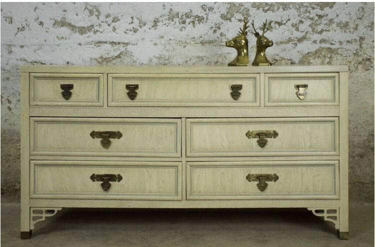 Vintage Chinoiserie Dresser - Custom Lacquered The Resplendent Home