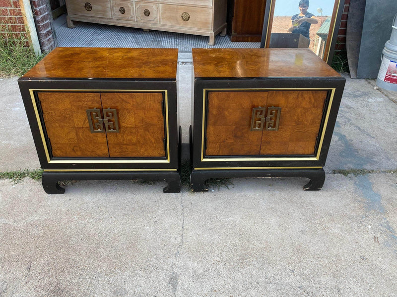 Vintage Chinoiserie Nightstands Custom Lacquer The Resplendent Home