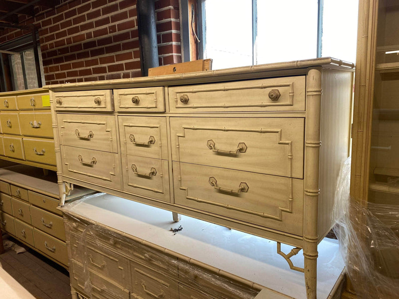 Vintage Faux Bamboo 9 Drawer Dresser Vintage Faux Bamboo 9 Drawer Dresser