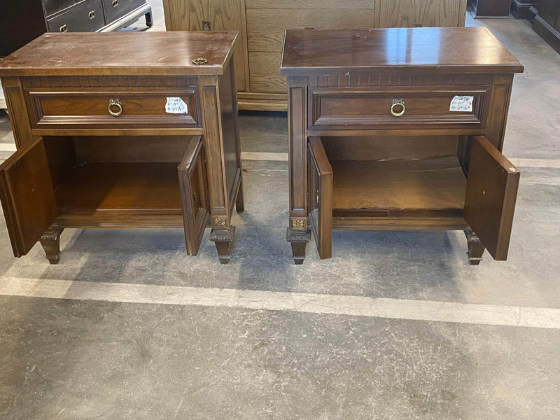 Vintage Pair of Nightstands- Custom Lacquered The Resplendent Home
